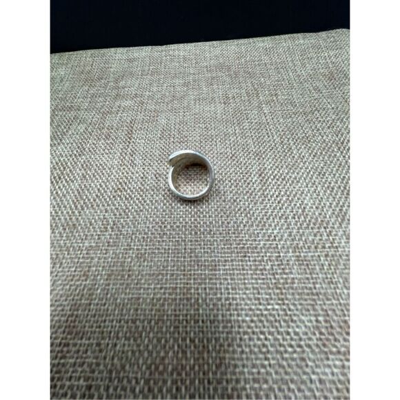 Antique Silver Spoon Ring Unisex Size 6.5 Floral Pattern - Picture 6 of 7